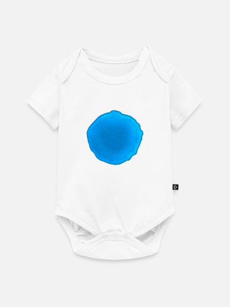 Punkt Blau - Baby Premium Kurzarmbody - Weiß