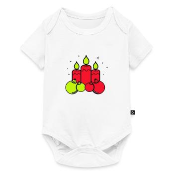 Candles Christmas Christmas - Baby Premium short-sleeve bodysuit - white - Front
