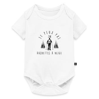 I can't, I have snowshoes - Baby Premium short-sleeve bodysuit - white - Front