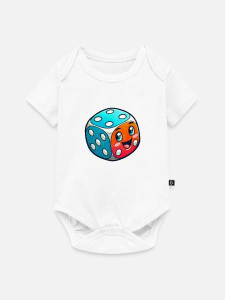 würfel comic - Baby Premium Kurzarmbody - Weiß