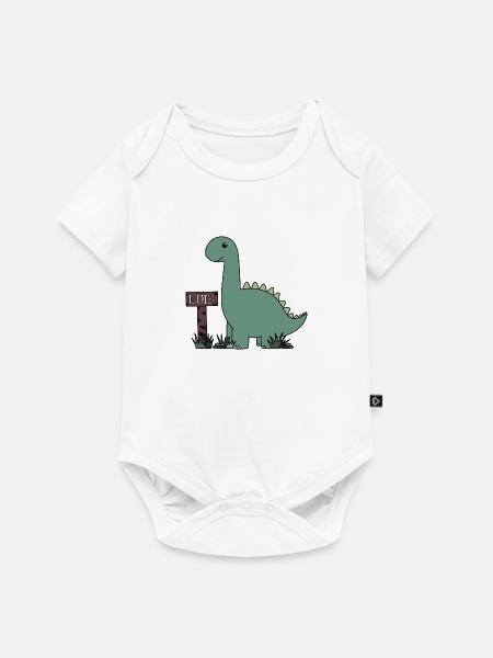 Dino Luis - Baby Premium Kurzarmbody - Weiß