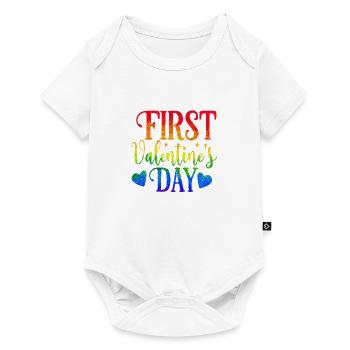 xoxo love you amore Blumen Frauen Valentinstag - Baby Premium Kurzarmbody - Weiß - Vorne