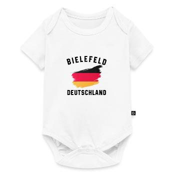 Germany Flag - Modern Brushstroke Design - Baby Premium short-sleeve bodysuit - white - Front