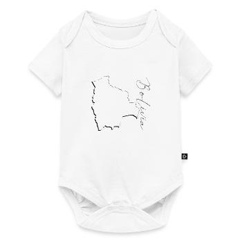 Bolivia map as outline EN - Baby Premium short-sleeve bodysuit - white - Front