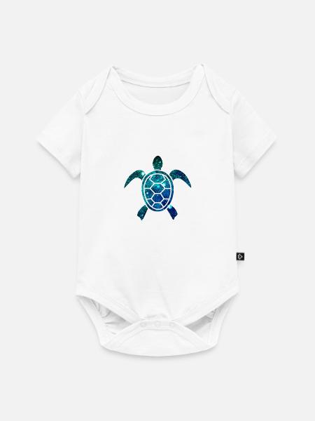 Kosmische Schildkröte - Baby Premium Kurzarmbody - Weiß