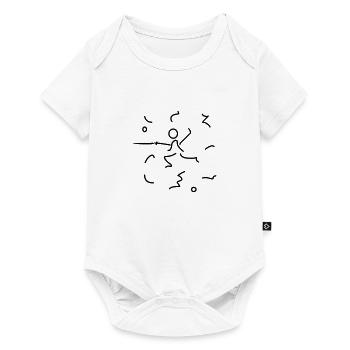 Zorro im Fechtkampf / Zorro fencing (1c) - Baby Premium short-sleeve bodysuit - white - Front