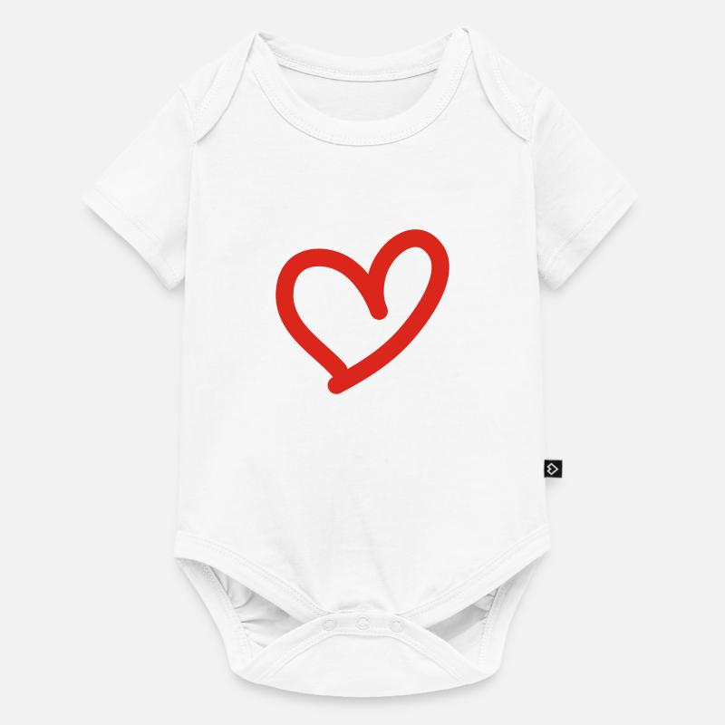 coeur-trait - Body à manches courtes Premium Bébé - blanc