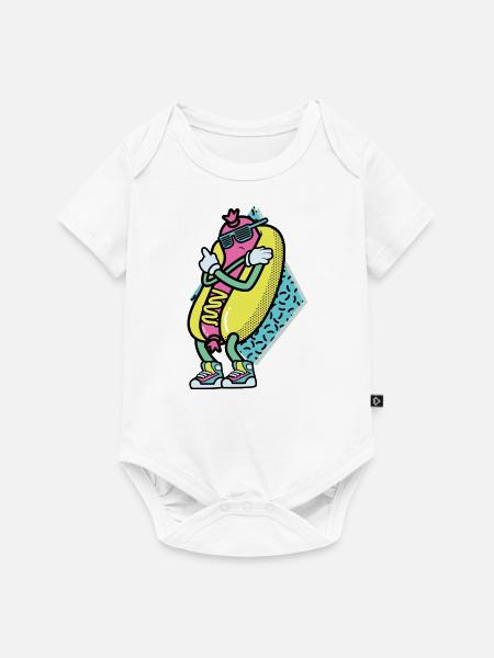 Hot Dog Lustig - Baby Premium Kurzarmbody - Weiß