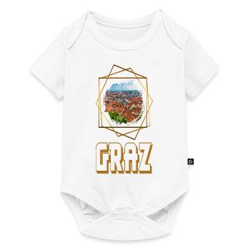 Graz Austria Skyline City Gold Home Love - Baby Premium short-sleeve bodysuit - white - Front