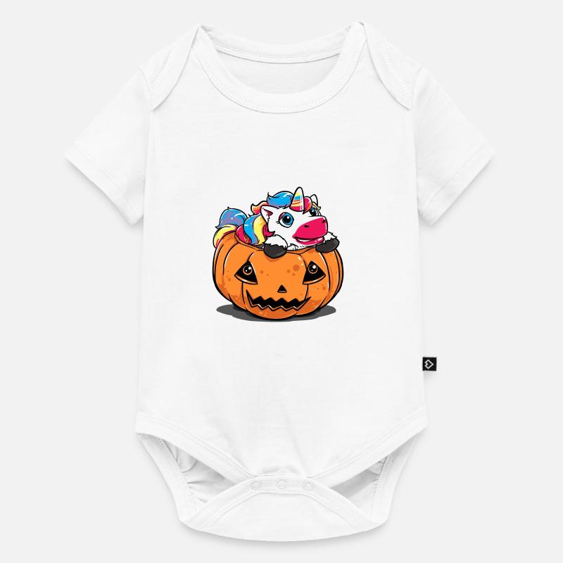 Halloween Costume drôle chat cadeau citrouille douce - Body à manches courtes Premium Bébé - blanc