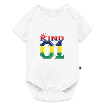land partner king 01 prince Mauritius - Baby Premium Kurzarmbody - Weiß - Vorne