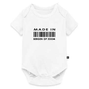 madein nl 31 bergen op zoom - Baby Premium Kurzarmbody - Weiß - Vorne