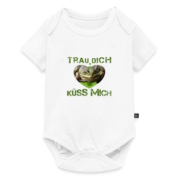 küss mich Frosch verzaubert - Baby Premium Kurzarmbody - Weiß - Vorne