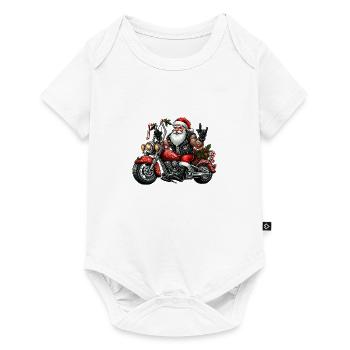 Santa Moto 4 - Baby Premium short-sleeve bodysuit - white - Front