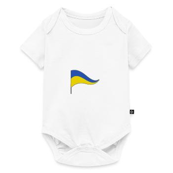 Ukraine. Drapeau drapeaux drapeau pays drapeau - Body à manches courtes Premium Bébé - blanc - Devant
