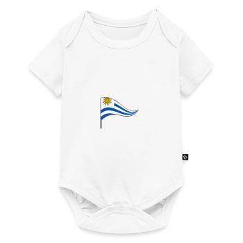 Drapeau. Flagge.Landesflagge. Uruguay. Amérique du Sud - Body à manches courtes Premium Bébé - blanc - Devant