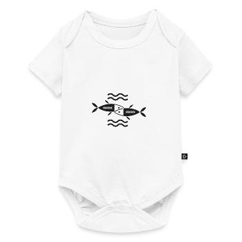 Sternzeichen Fische - Baby Premium Kurzarmbody - Weiß - Vorne