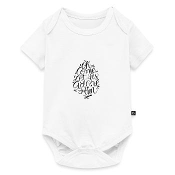 Christmas time oh come let us adore him - Baby Premium short-sleeve bodysuit - white - Front