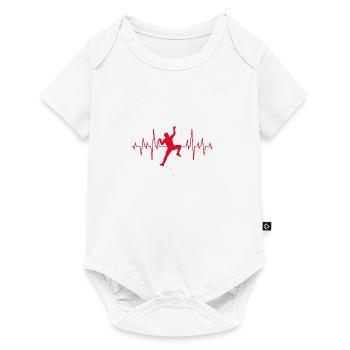 Climbing climbing mountain climbing heartbeat gift - Baby Premium short-sleeve bodysuit - white - Front