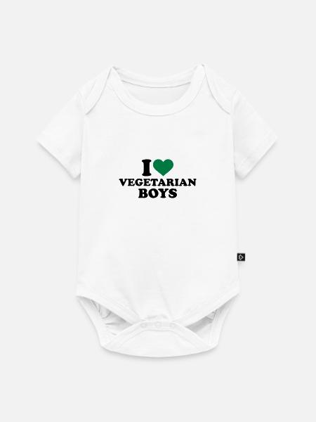 Vegetarier - Baby Premium Kurzarmbody - Weiß