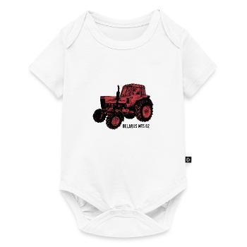 Belarus mts Traktor Landwirt Geschenk - Baby Premium Kurzarmbody - Weiß - Vorne