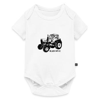 Belarus mts Traktor Landwirt Geschenk - Baby Premium Kurzarmbody - Weiß - Vorne