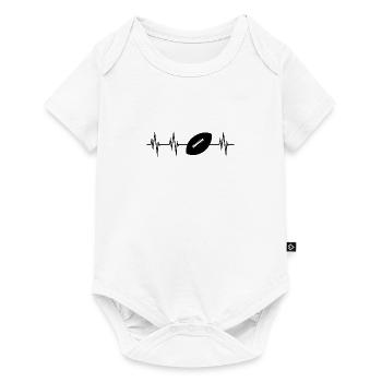 Football Herzlinie, mein Herz schlägt für Football - Baby Premium Kurzarmbody - Weiß - Vorne