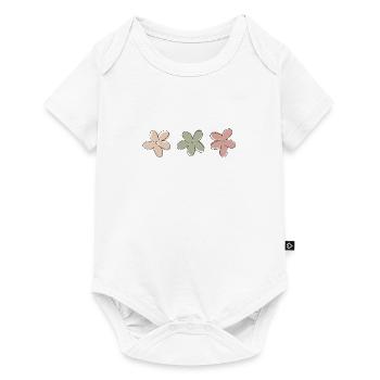 Fleur. - Body à manches courtes Premium Bébé - blanc - Devant