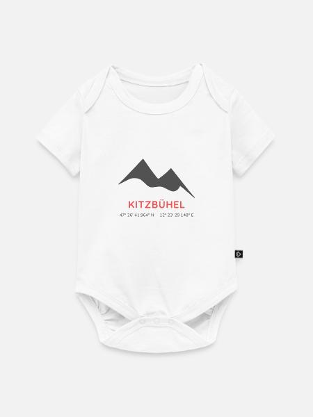 Minimalistisches Kitzbühel-Logo - Baby Premium Kurzarmbody - Weiß