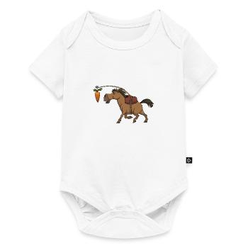 Pony - Baby Premium Kurzarmbody - Weiß - Vorne