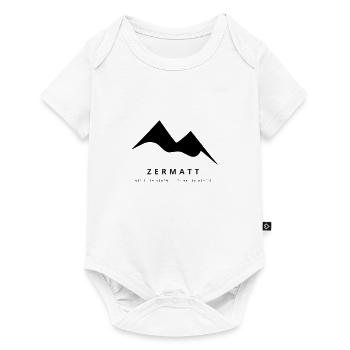 Minimalistisches Zermatt-Logo - Baby Premium Kurzarmbody - Weiß - Vorne