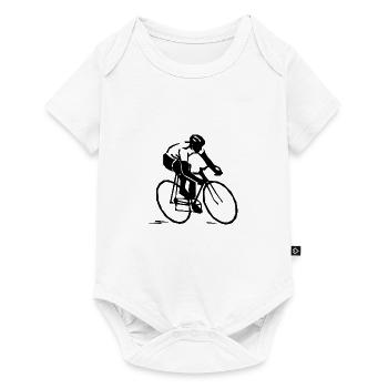 montagne vélo vélo VTT cycliste vélo - Body à manches courtes Premium Bébé - blanc - Devant