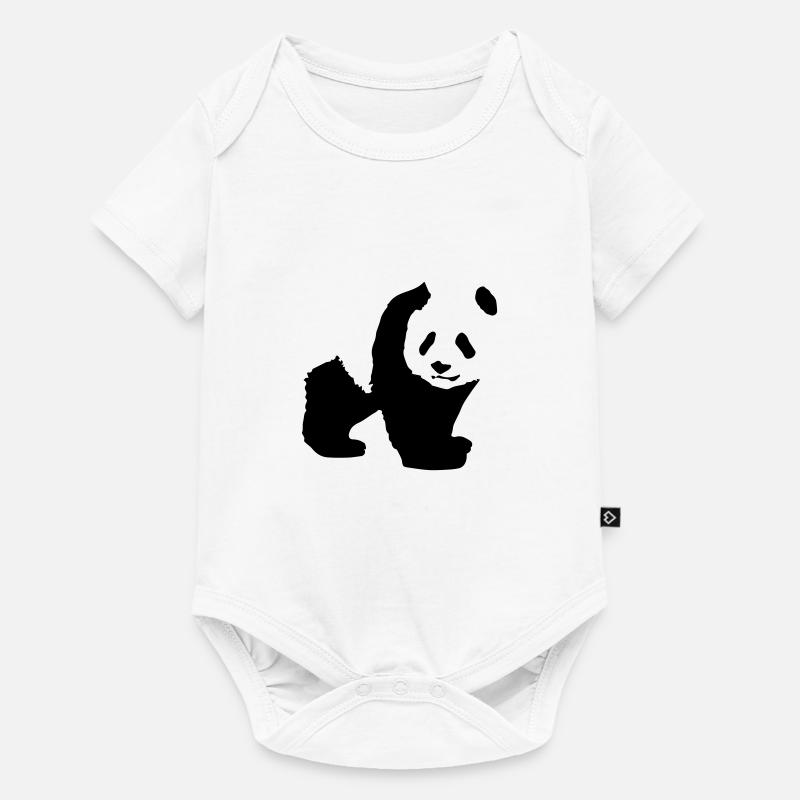 panda - Body à manches courtes Premium Bébé - blanc