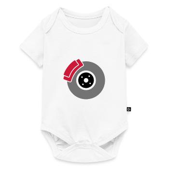 Scheibenbremse mit Bremssattel - Baby Premium Kurzarmbody - Weiß - Vorne