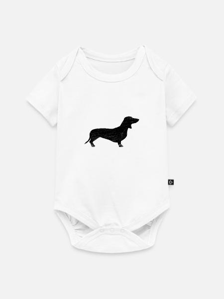 Dackel - Baby Premium Kurzarmbody - Weiß