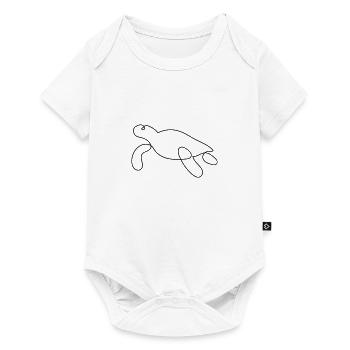 Turtle One-Line Style - Baby Premium short-sleeve bodysuit - white - Front