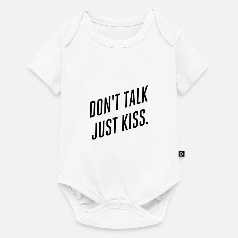 Don’t talk just kiss - Body à manches courtes Premium Bébé - blanc