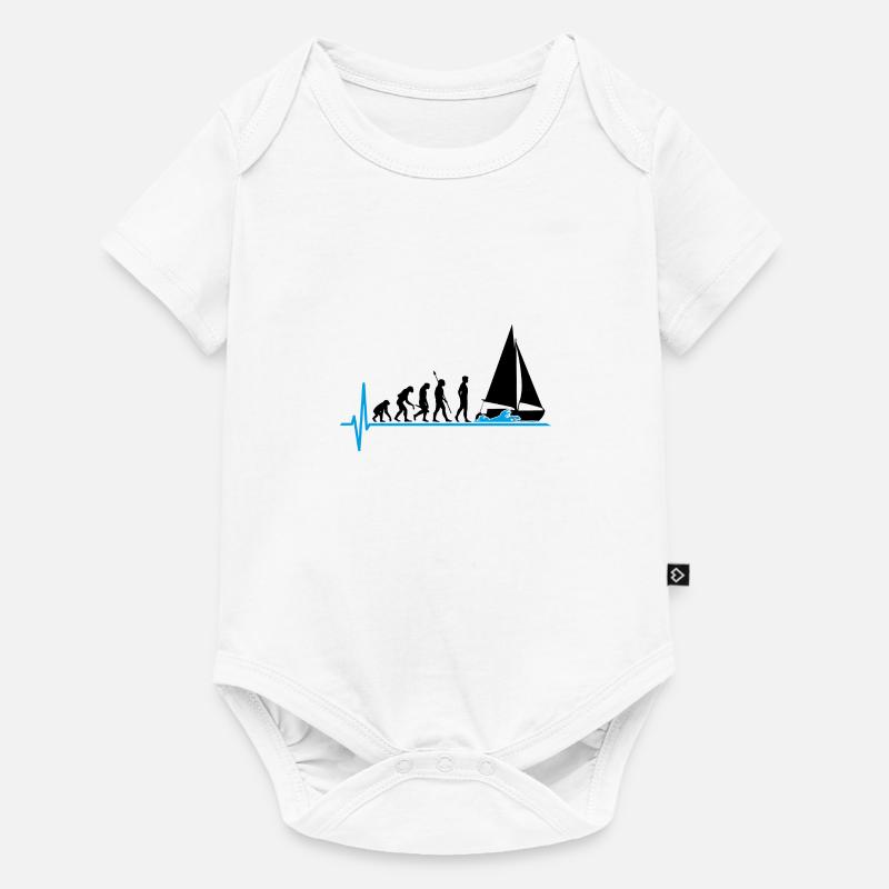 Segeln Evolution Segeleboot yacht - Baby Premium Kurzarmbody - Weiß