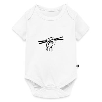 Batteur de batterie drumstick Musique - Body à manches courtes Premium Bébé - blanc - Devant