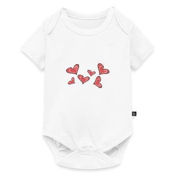 Herzen Herz - Baby Premium Kurzarmbody - Weiß - Vorne