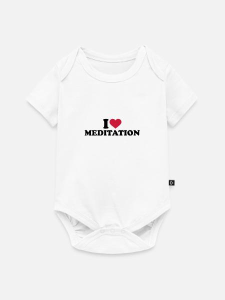 Meditation - Baby Premium Kurzarmbody - Weiß