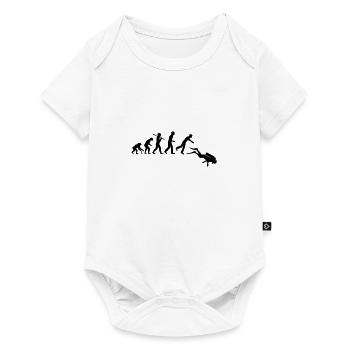 evolution des Menschen Tauchen - Baby Premium Kurzarmbody - Weiß - Vorne