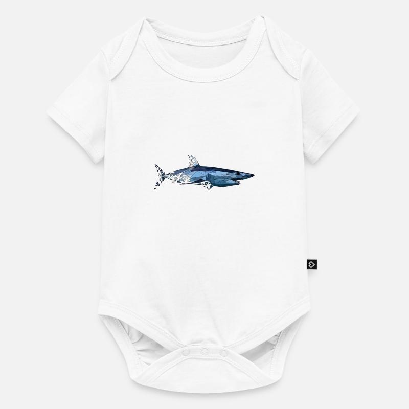 Shark | Low Poly - Baby Premium short-sleeve bodysuit - white