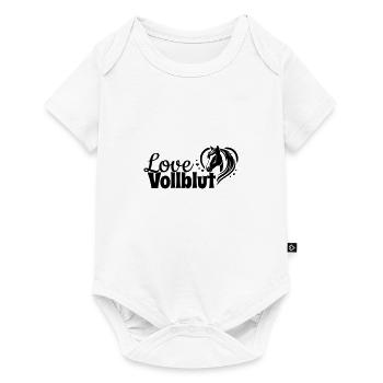 Thoroughbred Love Heart Horse Head - Baby Premium short-sleeve bodysuit - white - Front