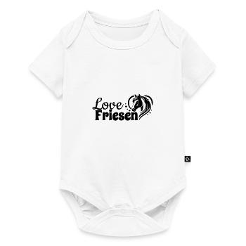 Friesen Love Herz Pferdekopf - Baby Premium Kurzarmbody - Weiß - Vorne
