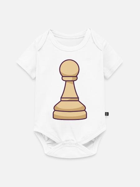 Schachfigur - Baby Premium Kurzarmbody - Weiß