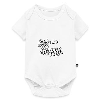 Make me happy - Baby Premium Kurzarmbody - Weiß - Vorne