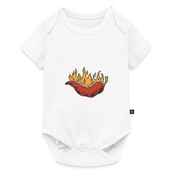 Chili Feuer - Baby Premium Kurzarmbody - Weiß - Vorne