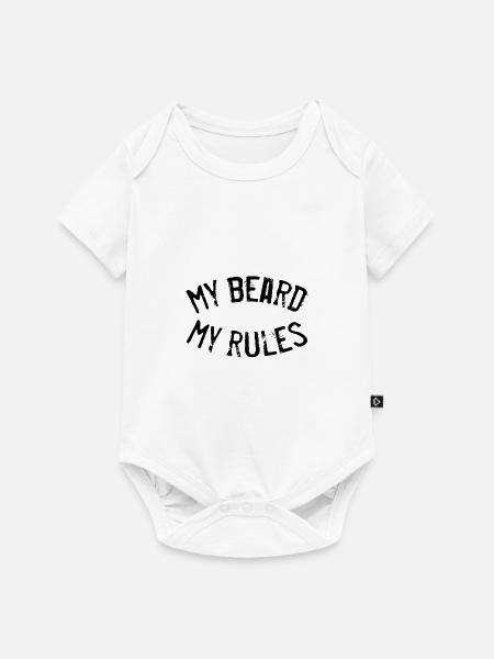 My Beard my Rules - Baby Premium Kurzarmbody - Weiß