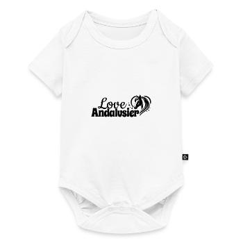 Amour andalou coeur tête de cheval - Body à manches courtes Premium Bébé - blanc - Devant